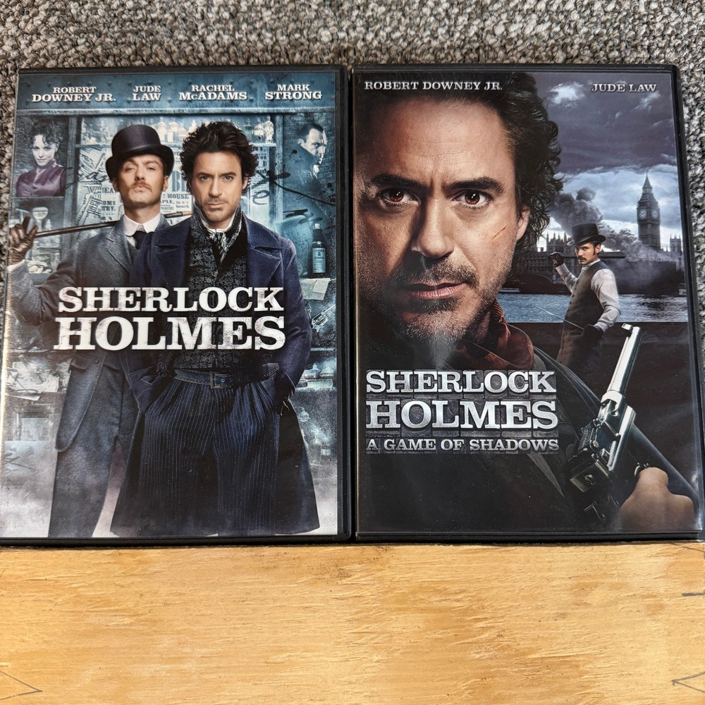 Sherlock Holmes DVD 2 Disc Bundle Robert Downey Jr and Jude Law 216